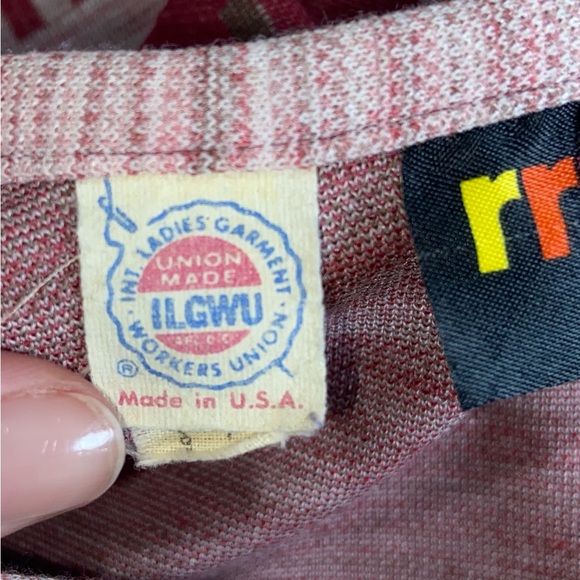 **RARE** Vintage 1970s rrrruss Russ Toys Bib Top Made in USA ILGWU Rose Taupe - Picture 6 of 7